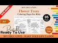 1044 FREE Flower Trees Coloring Pages For Kids Color and Learn 5 Pages
