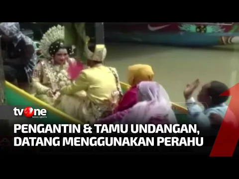 Nekat! Dua Pasangan Pengantin Gelar Pesta Nikah Saat Banjir 2 Meter