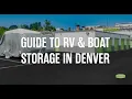 Guide to RV Boat Storage in Denver
