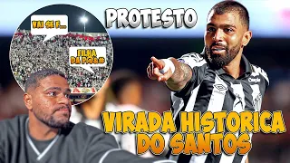 SANTOS GANHA DE VIRADA E A TORCIDA DO SÃO PAULO FAZ PROTESTO! São Paulo x Santos
