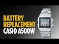 How to change the battery of a Casio A500W