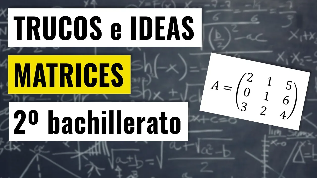 Trucos e Ideas MATRICES 2º bachillerato | Multiplicación, matriz inversa y rango