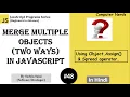 48 Merge two or more objects in JavaScript JavaScript Tutorial for beginners in Hindi