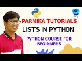L 24 LISTS IN PYTHON LIST OPERATIONS IN PYTHON PYTHON TUTORIALS FOR BEGINNERS