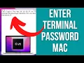 How To Enter Password Into Terminal On A Mac