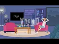 Some of my SE VA concepts in Vyond living room with tv templates lol