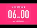 6 Minute Countdown Timer Flip Clock with Vibration Beeps