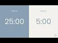 Download Lagu 25/5 Pomodoro Timer | 4 x 25 min | Focus | Study | Reflection | Productivity