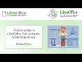 LibreOffice Conference 2021 - Python scripts in LibreOffice Calc using the ScriptForge library