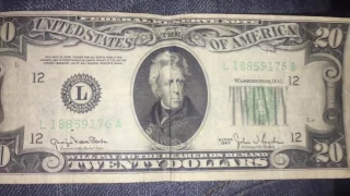 1950 Series old 20 bill