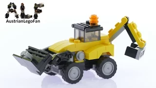 Lego Creator 31041 Construction Vehicles Model 1of3 Backhoe Loader - Lego Speed Build Review