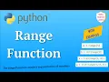 Basic Python Tutorial - 9 Range Function in Python Examples With one two three arguments