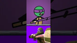 أغنية سلاحف النينجا كشخصيات على عصي سلاحف النينجا المتحولة Shorts  أغنية سلاحف النينجا كشخصيات على عصي سلاحف النينجا المتحولة Shorts