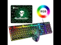 Kuiying T6 RGB Gaming Keyboard and Mouse Como Wired Mechanical Feel