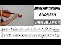 Lagu Anugerah Terindah - Andmesh || Violin Sheet Music