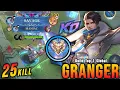 SAVAGE + 25 Kills!! Granger Beste Build Gold Lane!! - Build Top 1 Global Granger ~ MLBB
