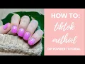 Tik Tok Dip Powder Method on Short Natural Nails