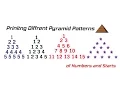 Printing Different Pyramid Patterns of Numbers and Stars in C HINDI