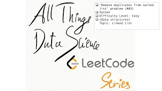 LeetCode Topic Linked List - Easy Remove duplicates from sorted list Python