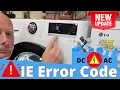 LG washing machine IE or 1E Error code Washer not filling in allocated period of time