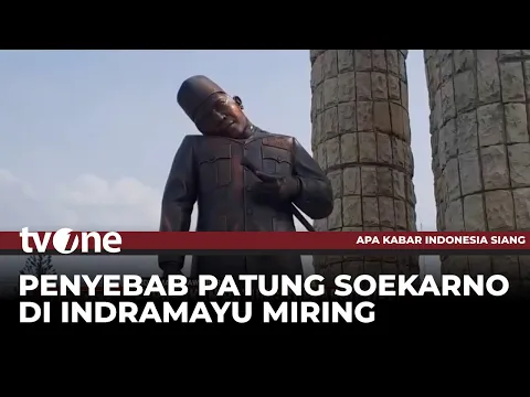 Penyebab Kepala Patung Soekarno di Indramayu Miring