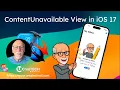 ContentUnavailableView in iOS 17