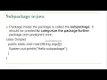 subpackages in java