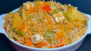 खिला खिला मिक्स वेज पुलाव ऐसे बनाये की खाने वाले हाथ ना रोक पाए | Yummy Mix Veg Pulao | Matar Chawal