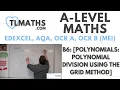 A-Level Maths B6-05 Polynomials Polynomial Division using the Grid Method