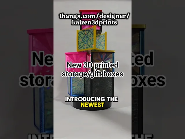 3D printed textile / paneled storage or gift boxes video thumbnail
