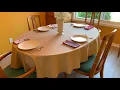 Wolkemer Faux Linen Oval Tablecloth Review Flaxen 60x84 Elegant Wrinkle-Resistant Fabric