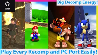 Play EVERY Recomp and PC Port Easily GitHub Launcher is Amazing