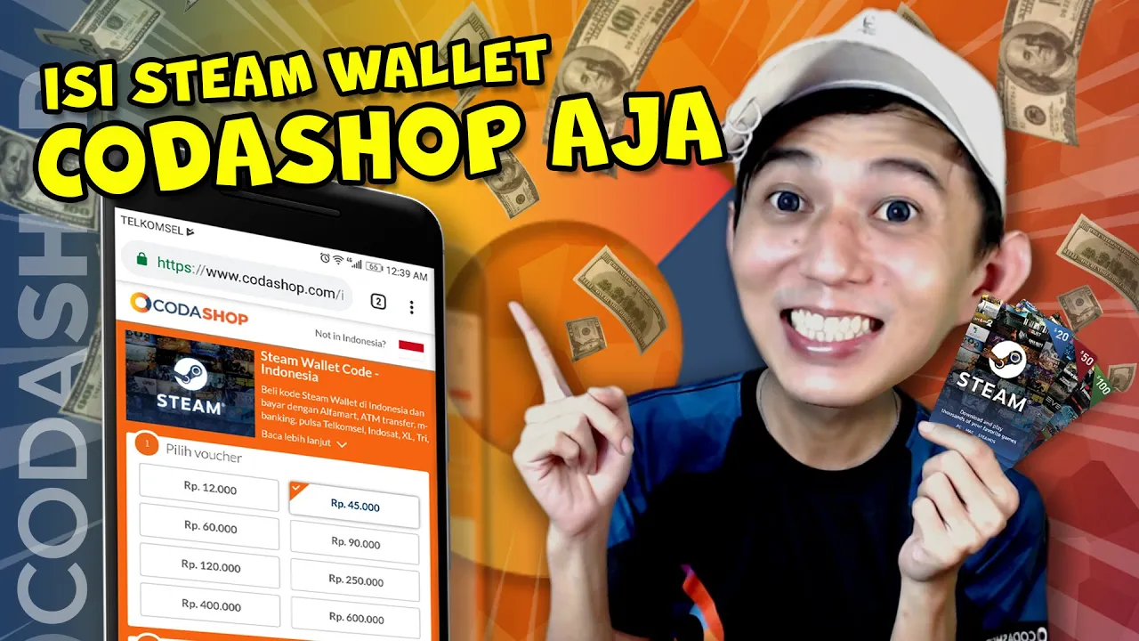 steamwallet #ryuhere #ryututorial Isi voc tercepat ga pakai ribet ya cuman di tokopedia dong.. pesan. 