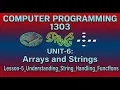 1303 Unit 06 Lesson 5 Understanding String Handling Functions