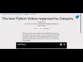 Introduction The best Python s Organized by Category