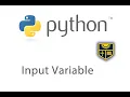 How to create a Variable using a User text Input in python