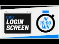 10 Min Challenge - Make A Login Screen in Batch From Scratch CMD Programming