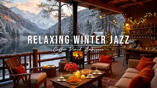 Relaxing Winter Jazz For Stress Relief Calm Cozy Lakeside Coffee Porch Ambience Warm Jazz Music 