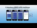 Calendars 2025 with holidays