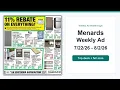 Menards Weekly Ad 26 - 26 Top Deals