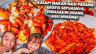 MAKAN NASI PADANG SEPUASNYA GRATIS DIMASAKIN LANGSUNG SAMA ASLI MINANG! BONUS JENGKOL BALADO