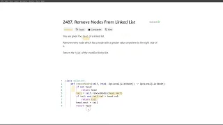 May 6 2024 LeetCode daily 2487 Remove Nodes From Linked List - Python solution explained