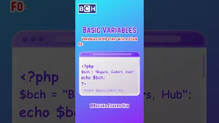 PHP Basic Variables I PHP Echo Example Print Bogura Coders Hub in PHP PHP Beginners Tutorial