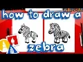 How To Draw A Cartoon Zebra