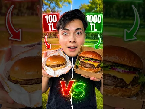 100 TL HAMBURGER VS 1000 TL HAMBURGER #shorts