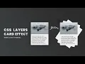 CSS Layers Card Hover Effect HTML CSS Tutorial