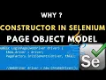 Why do we Need Constructor in Selenium Page Object Model Framework Constructor in Selenium