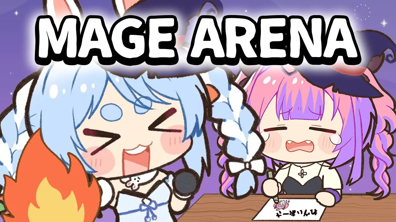 【Mage Arena】『自分の声で呪文を唱える』ゲームをヴィヴィちゃんとやる！！！ぺこ！【ホロライブ/兎田ぺこら/綺々羅々ヴィヴィ】