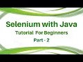 Selenium with Java Tutorial Part 2 Selenium Java Tutorial for Beginners Whizdom Trainings