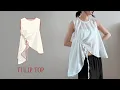 TULIP TOP Sewing Tutorial Asymmetrical Drawstring Top Pattern PDF Full Guide